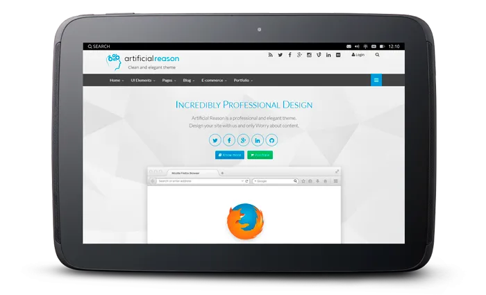 Ubuntu tablet mockup